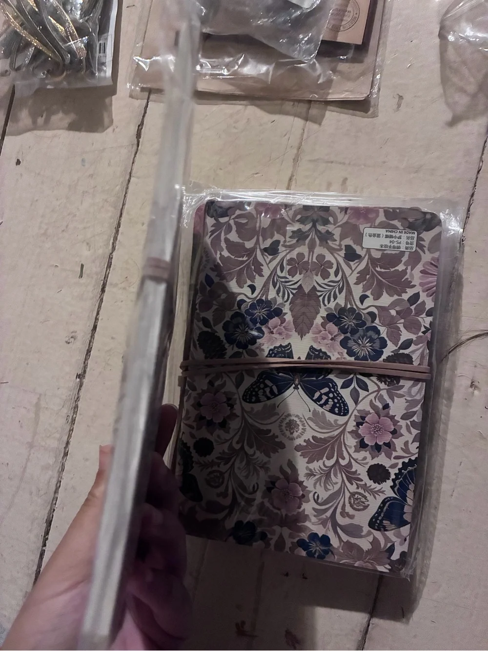 Floral Butterfly Journal Notebook, Textured Covers, Vintage Classic Style, Diary